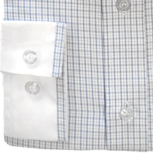 Poshers Exclusive! Boys Perry Ellis Dress Shirt w/ Tie Slim Fit, Blue - Picture 3 of 4